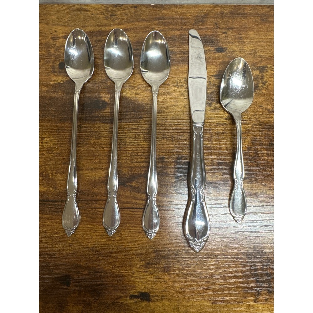 Oneida Chatelaine Serving Spoon Stainless Lot‎ of 5